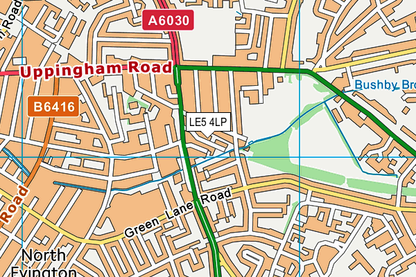 LE5 4LP map - OS VectorMap District (Ordnance Survey)