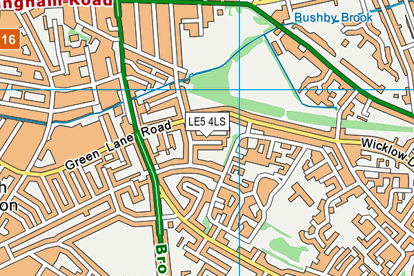 LE5 4LS map - OS VectorMap District (Ordnance Survey)