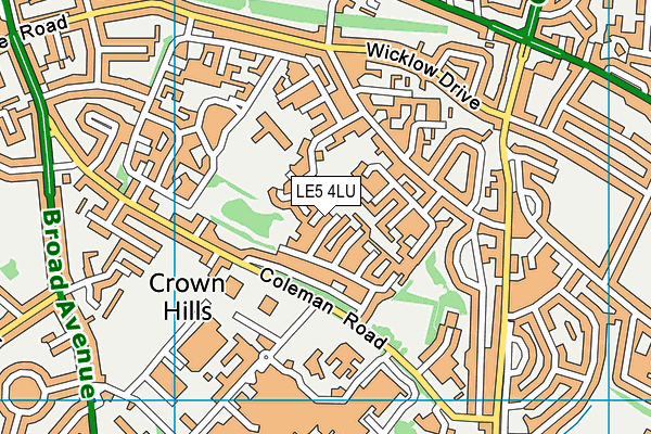 LE5 4LU map - OS VectorMap District (Ordnance Survey)