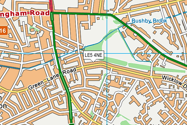 LE5 4NE map - OS VectorMap District (Ordnance Survey)