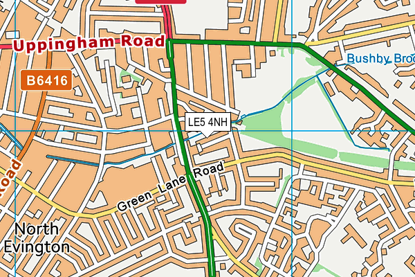 LE5 4NH map - OS VectorMap District (Ordnance Survey)