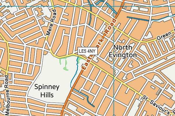 LE5 4NY map - OS VectorMap District (Ordnance Survey)