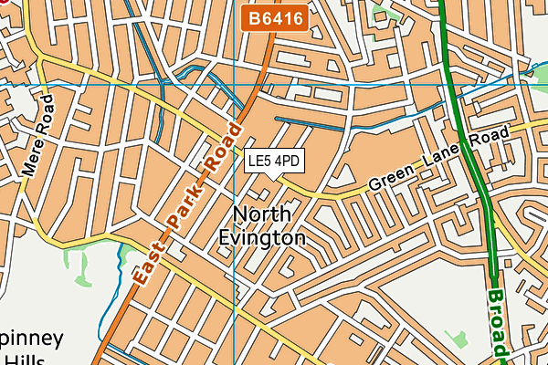 LE5 4PD map - OS VectorMap District (Ordnance Survey)