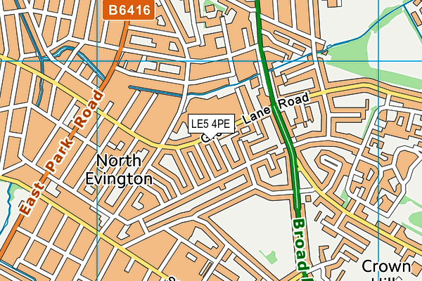 LE5 4PE map - OS VectorMap District (Ordnance Survey)