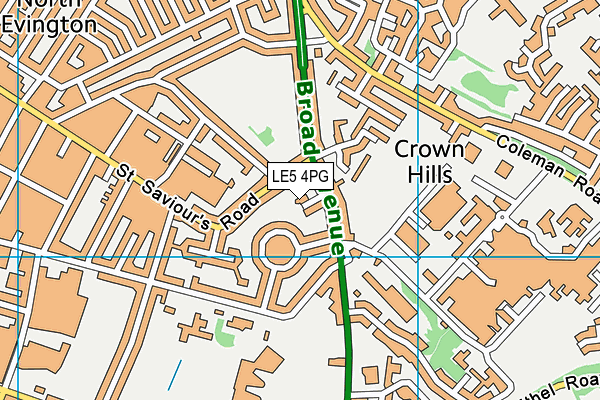 LE5 4PG map - OS VectorMap District (Ordnance Survey)