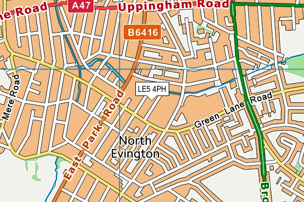 LE5 4PH map - OS VectorMap District (Ordnance Survey)