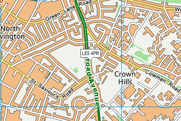 LE5 4PR map - OS VectorMap District (Ordnance Survey)