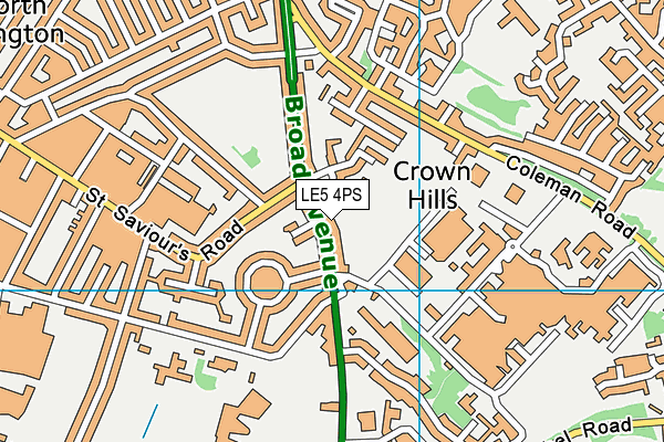 LE5 4PS map - OS VectorMap District (Ordnance Survey)