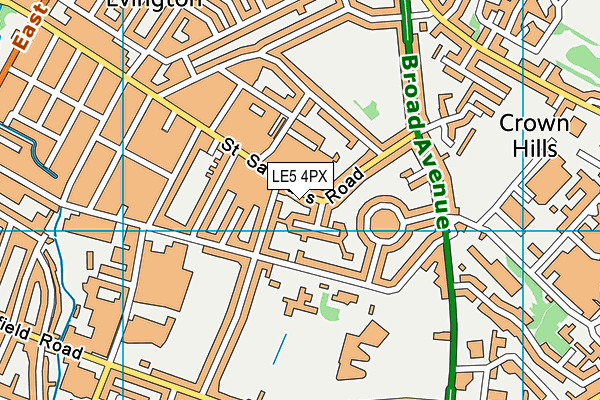 LE5 4PX map - OS VectorMap District (Ordnance Survey)