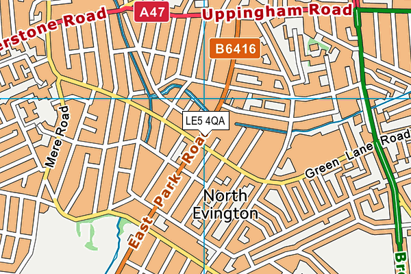 LE5 4QA map - OS VectorMap District (Ordnance Survey)