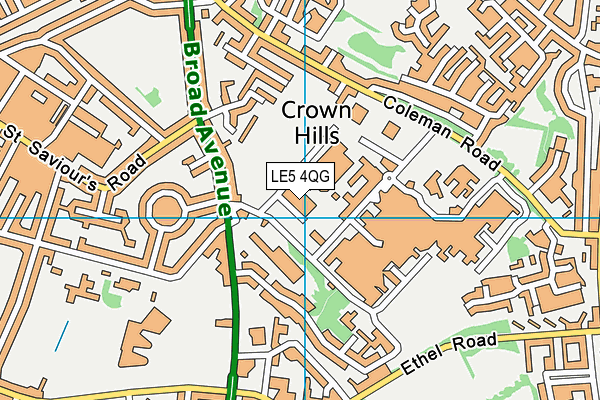 LE5 4QG map - OS VectorMap District (Ordnance Survey)