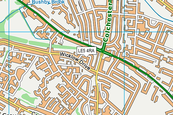 LE5 4RA map - OS VectorMap District (Ordnance Survey)