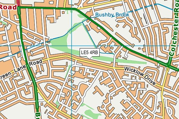 LE5 4RB map - OS VectorMap District (Ordnance Survey)