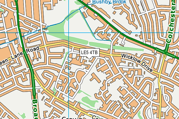 LE5 4TB map - OS VectorMap District (Ordnance Survey)