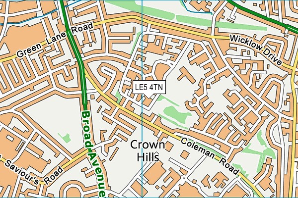 LE5 4TN map - OS VectorMap District (Ordnance Survey)