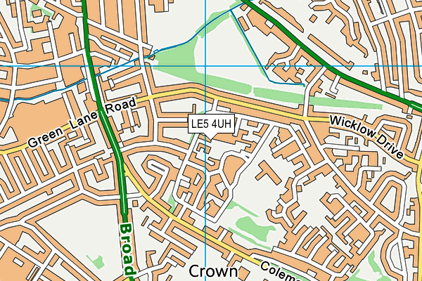 LE5 4UH map - OS VectorMap District (Ordnance Survey)