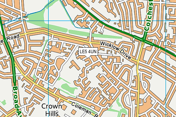 LE5 4UN map - OS VectorMap District (Ordnance Survey)