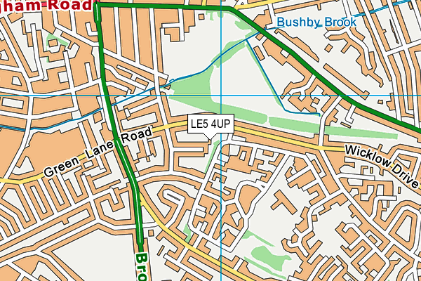 LE5 4UP map - OS VectorMap District (Ordnance Survey)