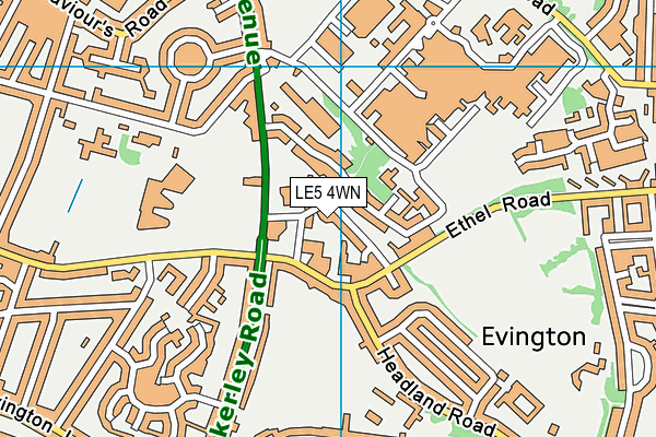 LE5 4WN map - OS VectorMap District (Ordnance Survey)