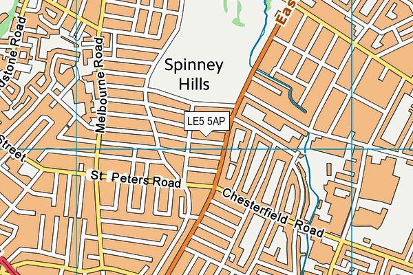 LE5 5AP map - OS VectorMap District (Ordnance Survey)