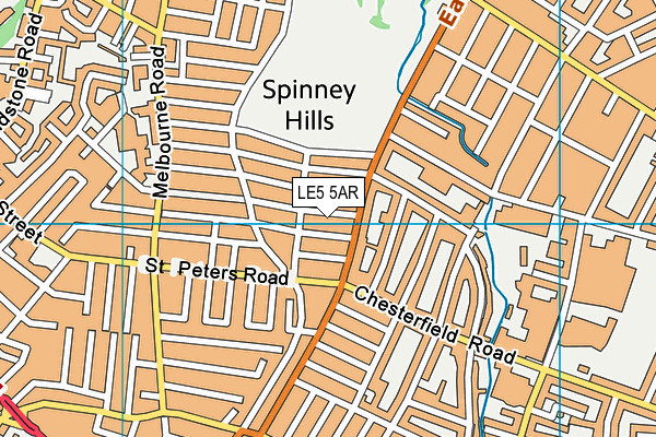 LE5 5AR map - OS VectorMap District (Ordnance Survey)