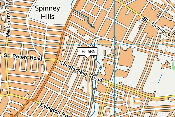 LE5 5BN map - OS VectorMap District (Ordnance Survey)