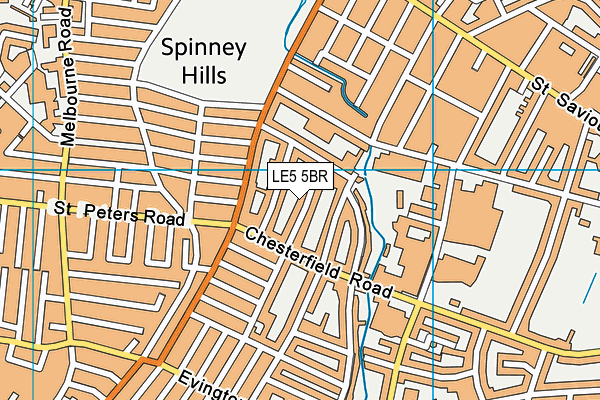 LE5 5BR map - OS VectorMap District (Ordnance Survey)