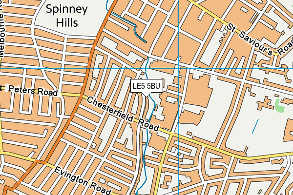 LE5 5BU map - OS VectorMap District (Ordnance Survey)