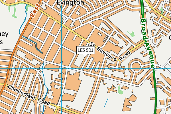 LE5 5DJ map - OS VectorMap District (Ordnance Survey)