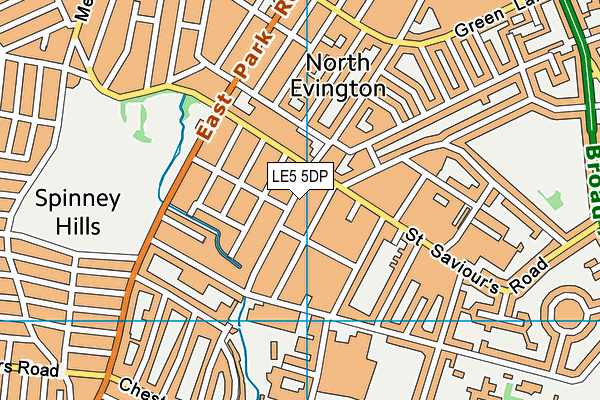 LE5 5DP map - OS VectorMap District (Ordnance Survey)