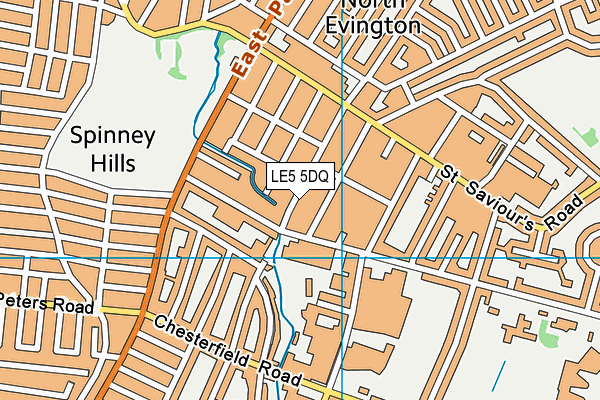 LE5 5DQ map - OS VectorMap District (Ordnance Survey)