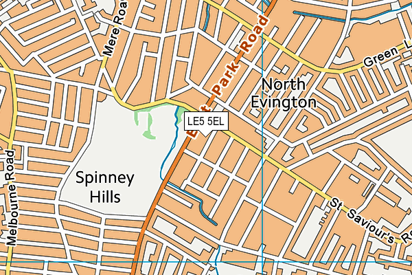 LE5 5EL map - OS VectorMap District (Ordnance Survey)