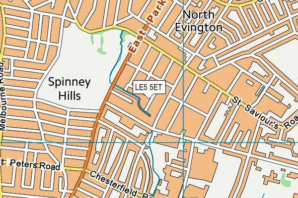 LE5 5ET map - OS VectorMap District (Ordnance Survey)