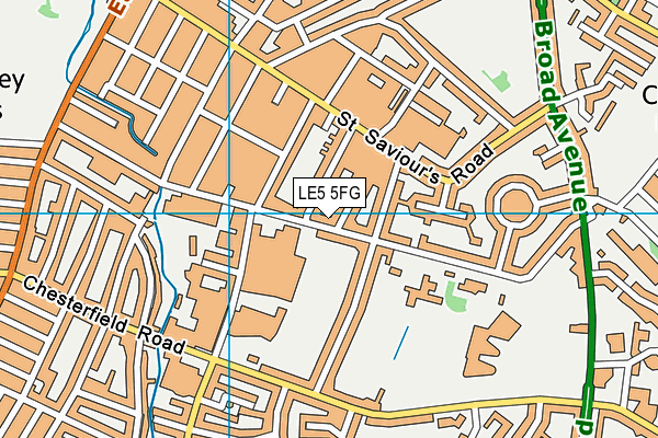 LE5 5FG map - OS VectorMap District (Ordnance Survey)