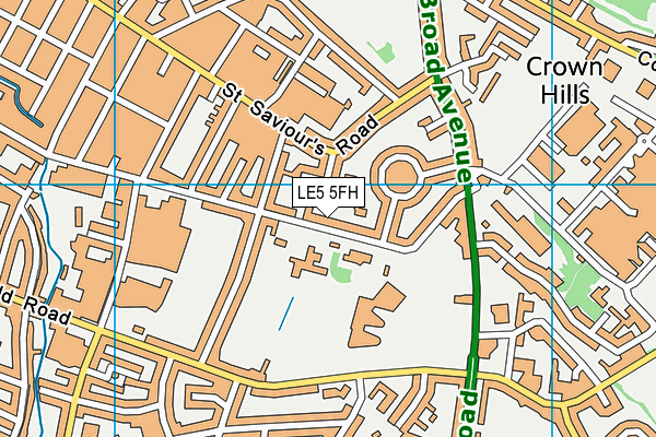 LE5 5FH map - OS VectorMap District (Ordnance Survey)