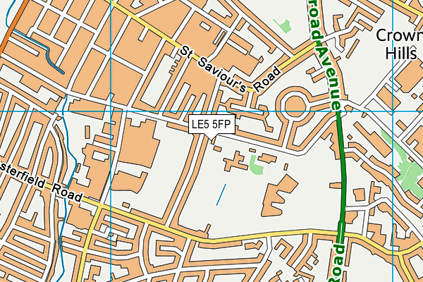 LE5 5FP map - OS VectorMap District (Ordnance Survey)
