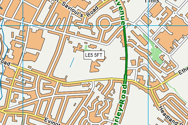 LE5 5FT map - OS VectorMap District (Ordnance Survey)