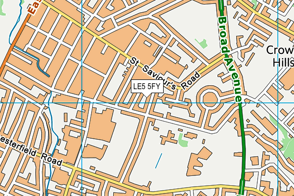 LE5 5FY map - OS VectorMap District (Ordnance Survey)