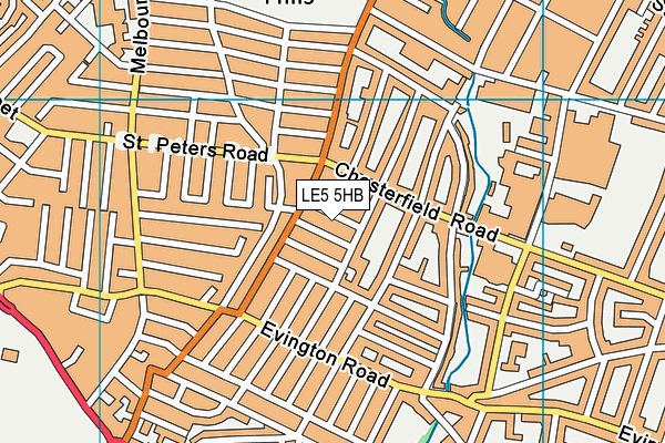 LE5 5HB map - OS VectorMap District (Ordnance Survey)
