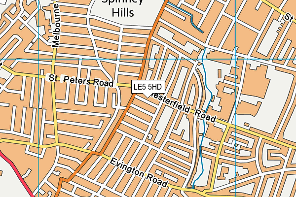 LE5 5HD map - OS VectorMap District (Ordnance Survey)