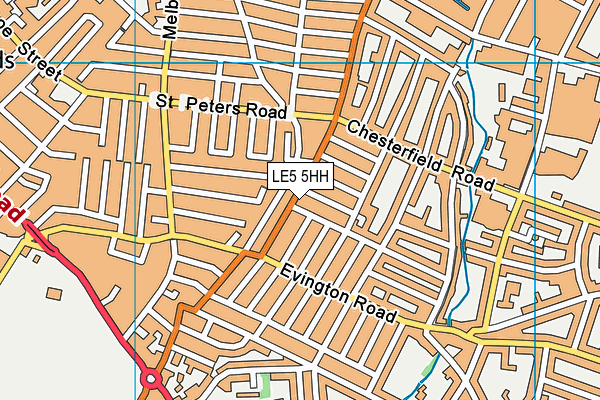 LE5 5HH map - OS VectorMap District (Ordnance Survey)