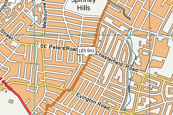 LE5 5HJ map - OS VectorMap District (Ordnance Survey)