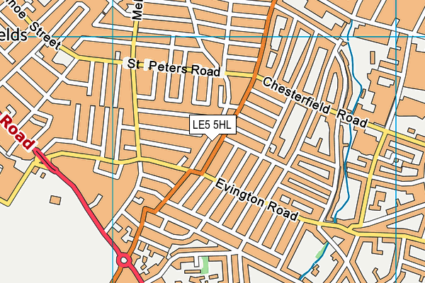 LE5 5HL map - OS VectorMap District (Ordnance Survey)