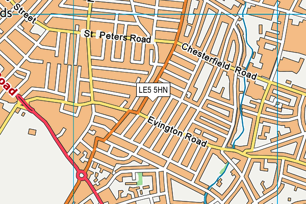 LE5 5HN map - OS VectorMap District (Ordnance Survey)