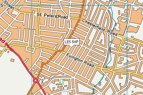 LE5 5HP map - OS VectorMap District (Ordnance Survey)