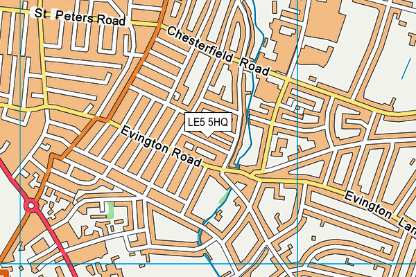 LE5 5HQ map - OS VectorMap District (Ordnance Survey)