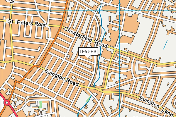 LE5 5HS map - OS VectorMap District (Ordnance Survey)