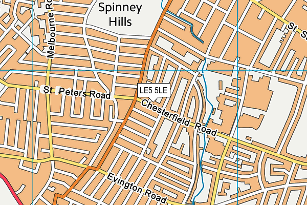 LE5 5LE map - OS VectorMap District (Ordnance Survey)