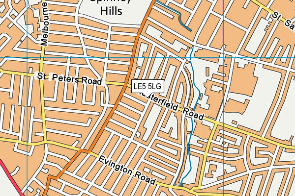 LE5 5LG map - OS VectorMap District (Ordnance Survey)