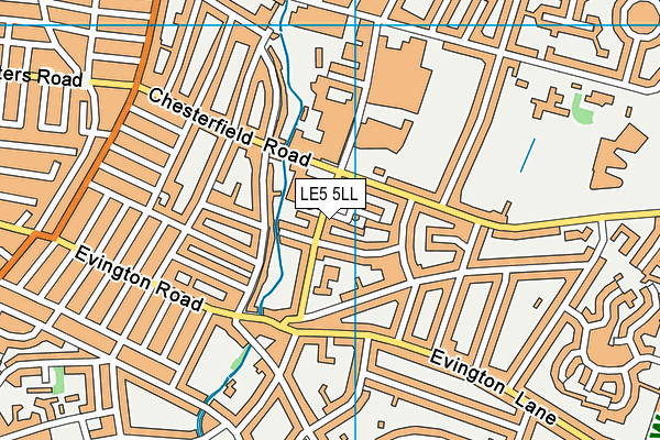 LE5 5LL map - OS VectorMap District (Ordnance Survey)